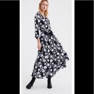 Zara Maxi Shirt Dress w/ pockets  size med